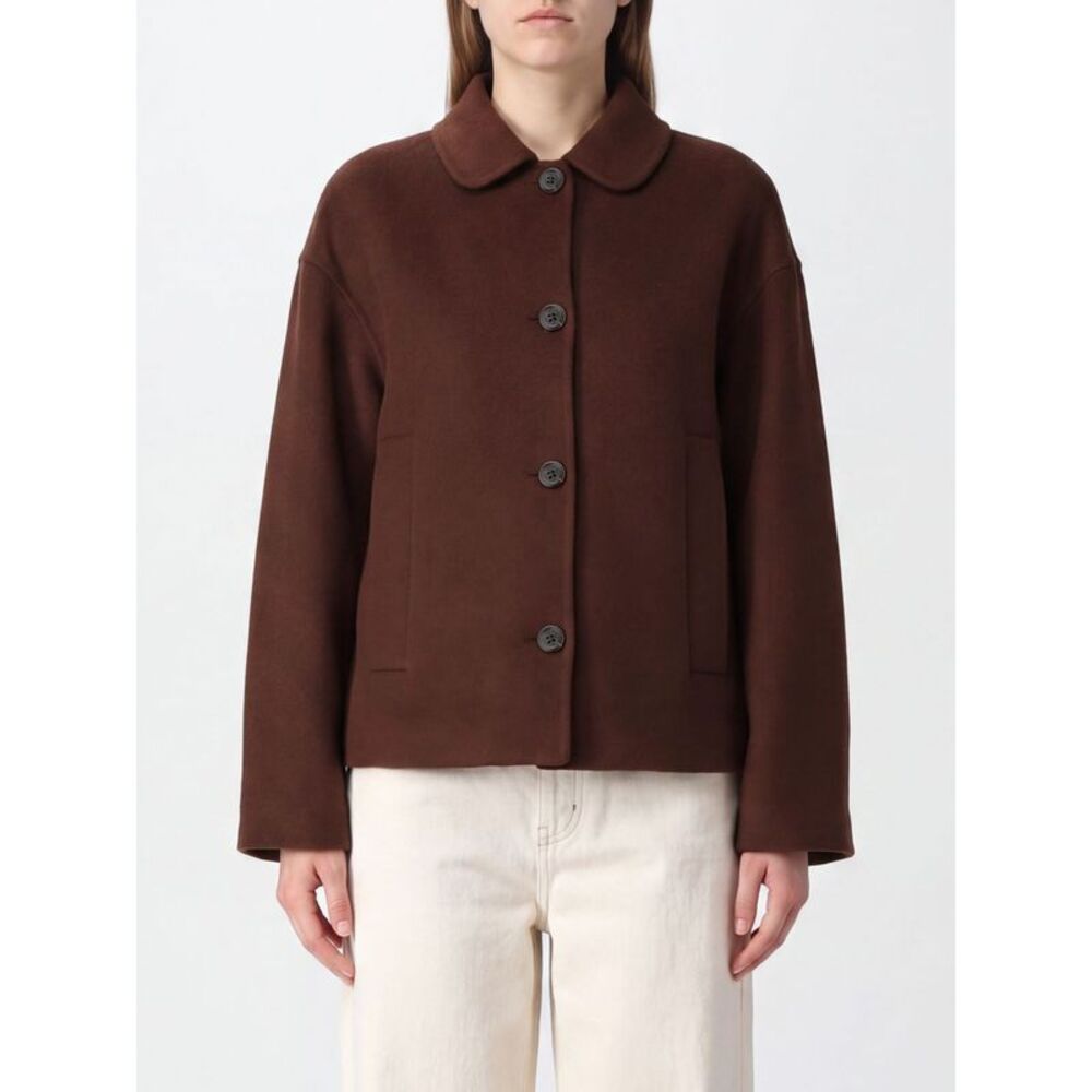 Marni Women Marni Single-Breasted Short Wool Coat With Classic Collar
